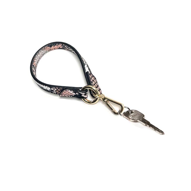 Loop-Keyring Schlüsselanhänger PYTHON Optik Beige auch als Taschenriemen für Katy Bags