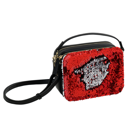 KATY MERCURY TaschenSet mit StyleCOVER Bag#1 Pouch Set Sequins Red Silver bicolor