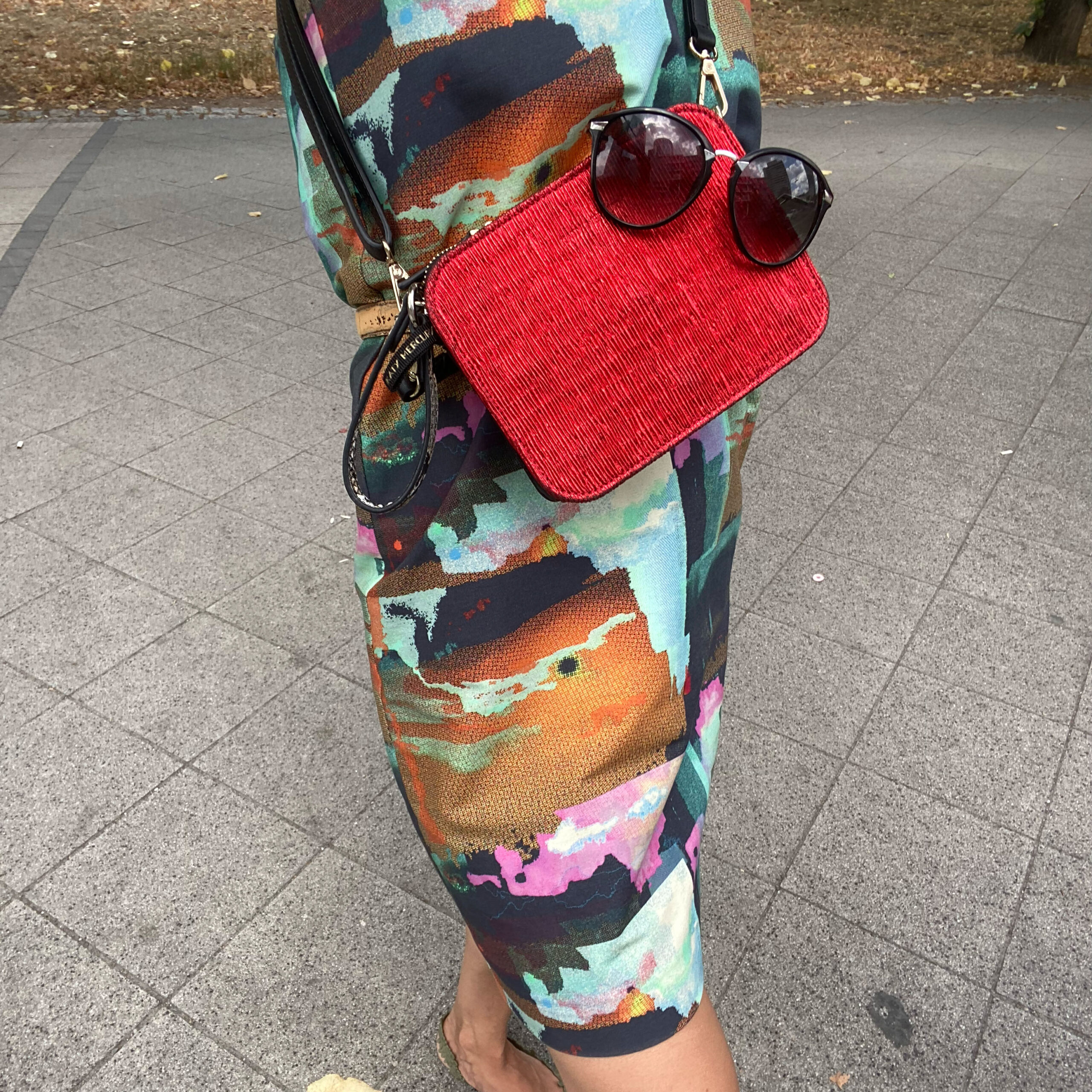 Katy Mercury Bag#1 mit StyleCOVER Wechselklappe Rot Hochzeitsgast Outfit Sommerkleid Tasche