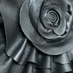 schwarze Lederrose handmade in Germany StyleCOVER Wechselklappe Für KATY MERCURY