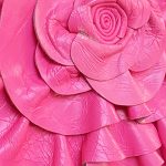 Neon Pink Crackle Leather Lederrose handmade in Germany StyleCOVER Wechselklappe Für KATY MERCURY