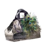 WendeSHOPPER und Clutch mit Pfauenfedern Pfauenfeder StyleCOVER auf WendeSHOPPER SCHWARZ Peacock feathers for KATY MERCURY Bags wandelbare Handtaschen