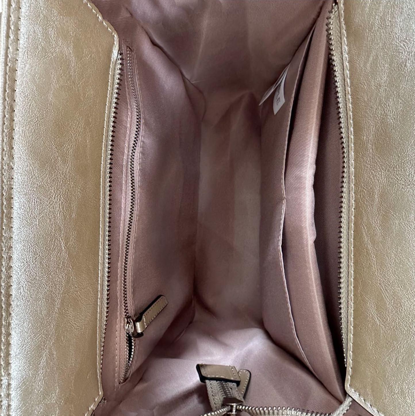 Innenfächer KATY MERCURY Medium Bucket Bag stehender Shopper Tasche Umhängetasche Handtasche warm-Silber