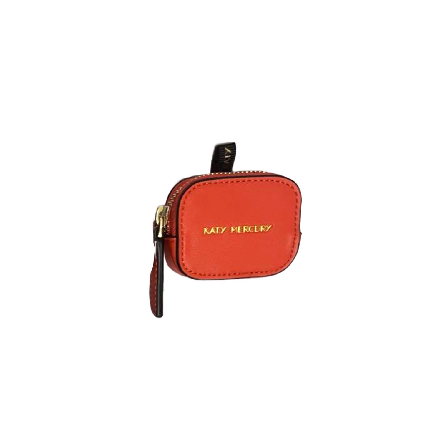 KATY MERCURY Tiny Pocket für AirPods Cases, Hundeleckerly oder Kleingeld als Ergänzung am längenverstellbaren Schultergurt Rot Lack