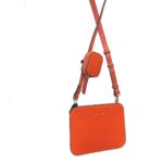 Katy's StyleSET crossbody Handy-Tasche und AirPods/EarBuds Täschchen an längenverstellbarem Schlutergurt Orange